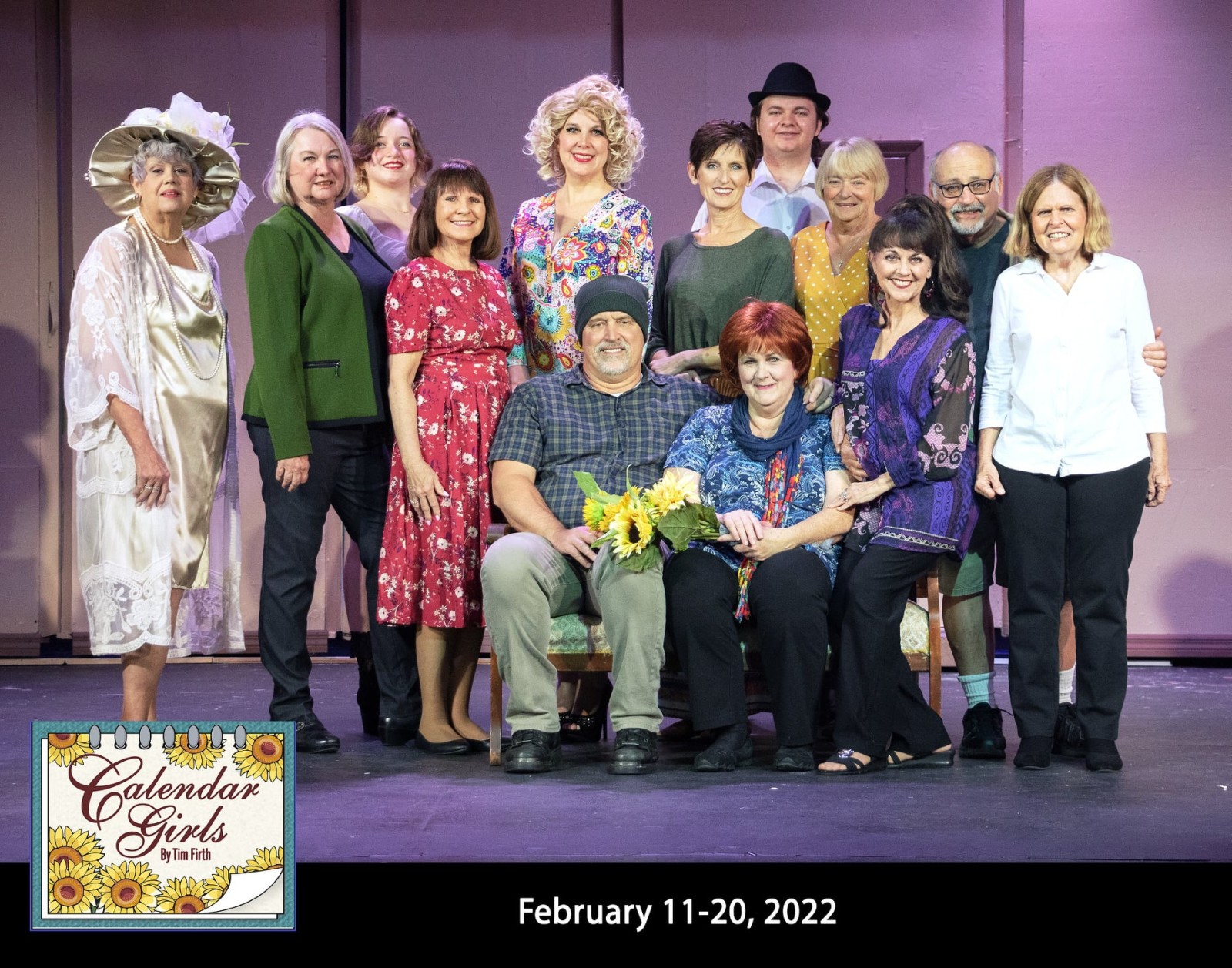 Cast photo for Calendar Girls